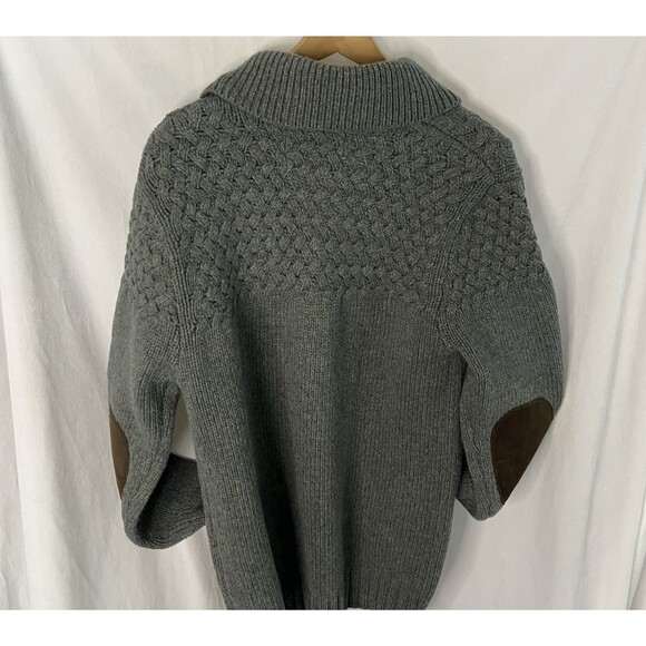 VTG Schott Bros Wool Blend Cardigan sweater corduroy accents button down Medium - Picture 7 of 8